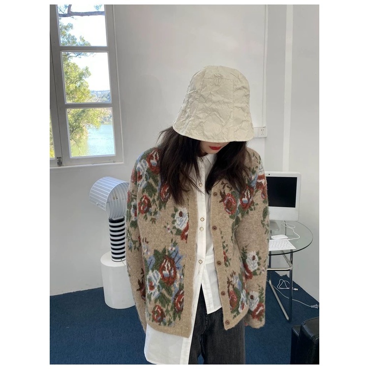 Áo khoác cardigan dệt kim thời trang phong cách thu đông Hàn Quốc