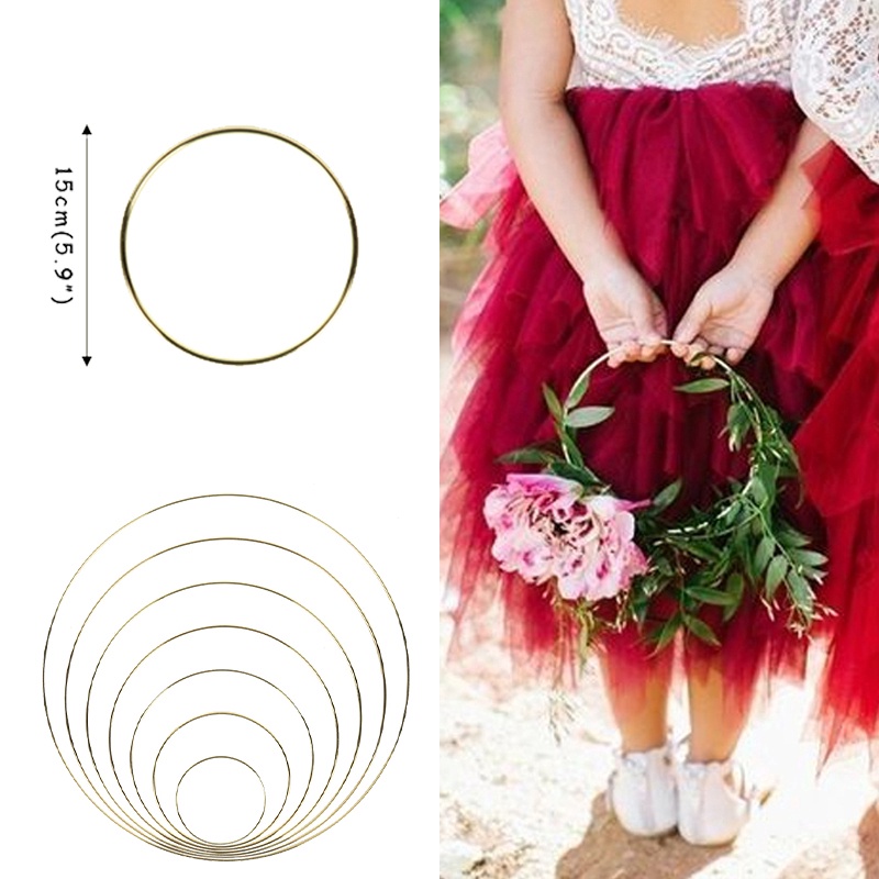 Vòng Hoa Nhân Tạo Handmade Bằng Kim Loại Treo Trang Trí Tiệc Cưới / Giáng Sinh