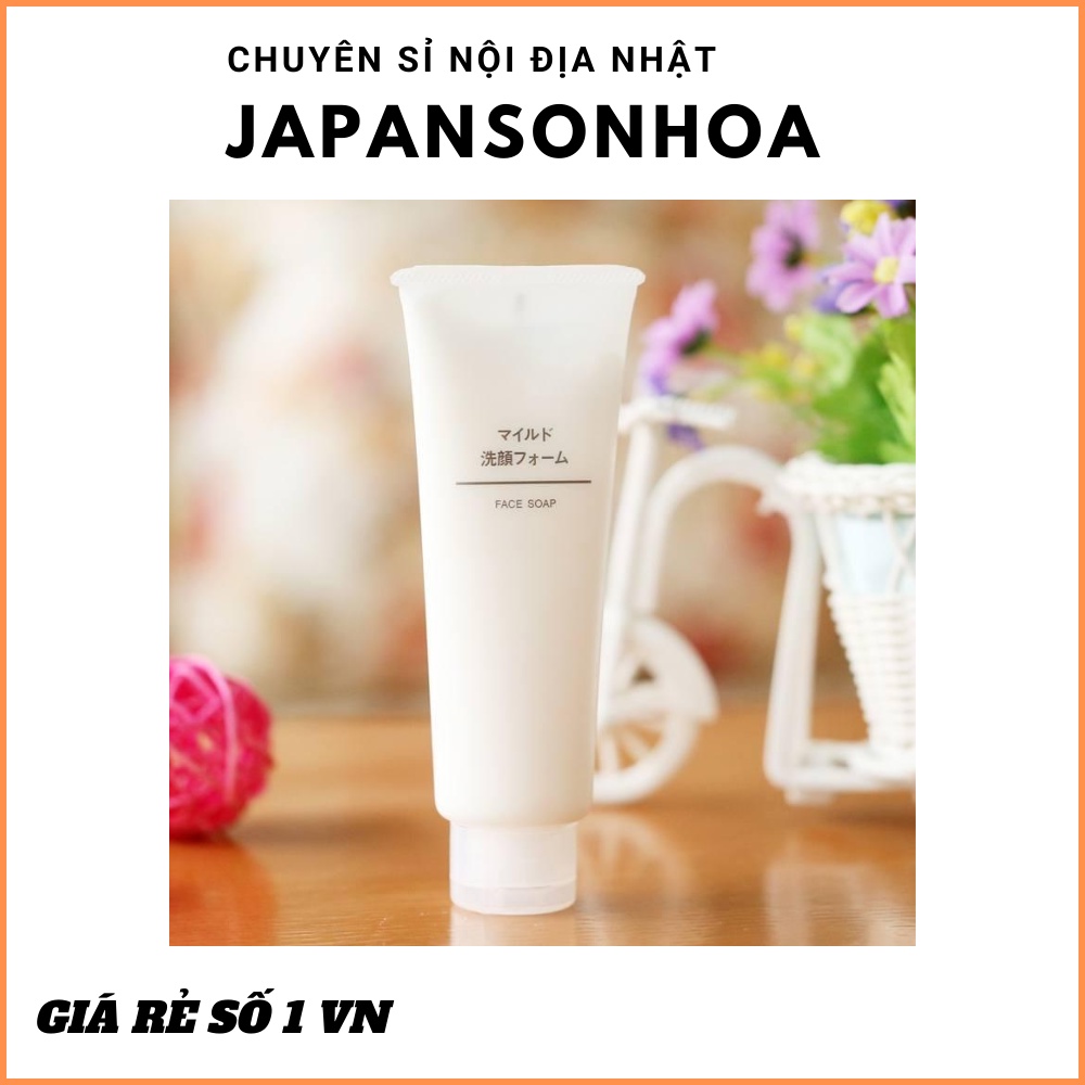 Sữa rửa mặt tạo bọt Muji Face SoapCHÍNH HÃNG giúp làm dịu và chống kích ứng cho da