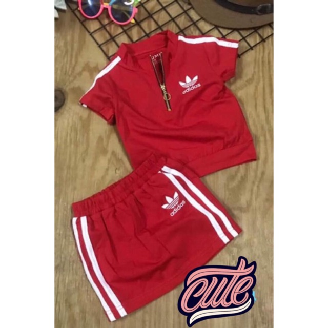 Set bộ áo váy Adidas thể thao màu đo cho bé