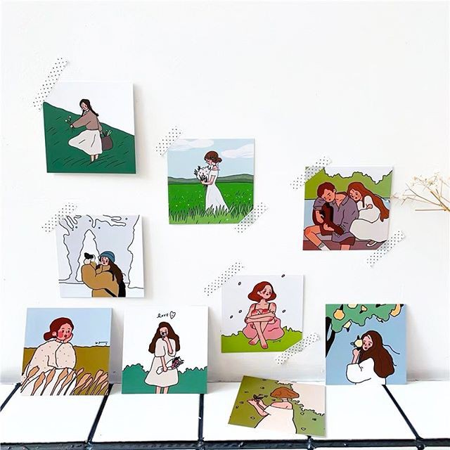 Set 9 Tấm Postcard Dễ Thương