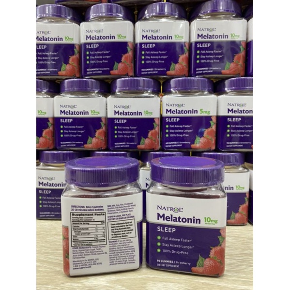 Kẹo ngủ ngon Natrol Melatonin 10mg Sleep Gummies
