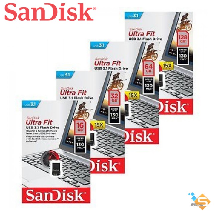 USB 3.1 SanDisk Ultra Fit CZ430 16GB / 32GB / 64GB / 128GB 130MB/s  - Bảo Hành Chính Hãng 5 Năm