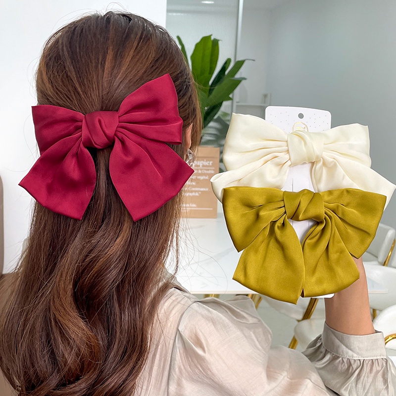 Kẹp Tóc Hình Nơ Ngọt Ngào Phong Cách Hàn Quốc