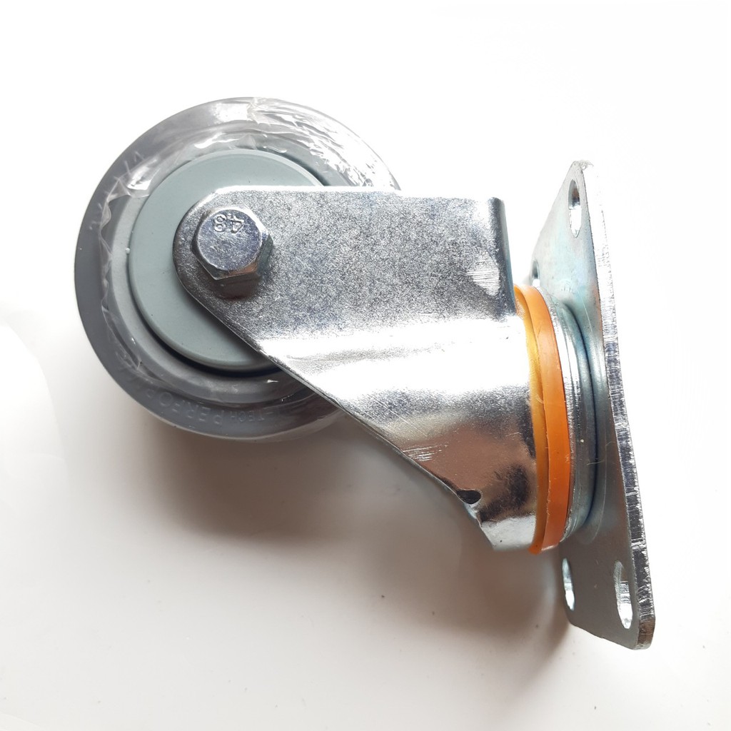 Bộ 4 bánh xe đẩy hàng Cao su 75mm - MITUHOME - Bánh xe chống ồn -Thích hợp để dùng trong bệnh viện, khách sạn