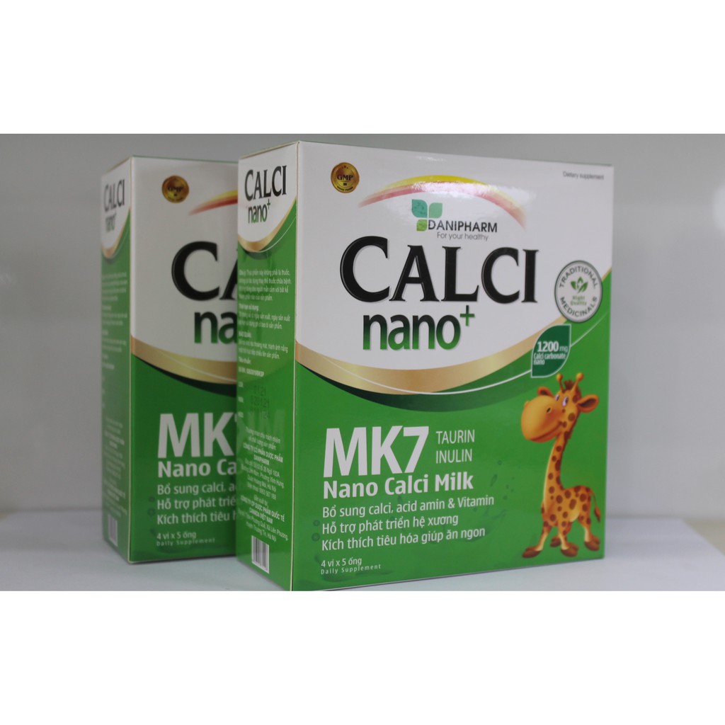 CALCI NANO + - BỔ SUNG CALCI, ACID AMIN, VITAMIN - HỖ TRỢ PHÁT TRIỂN HỆ XƯƠNG - KÍCH THÍCH TIÊU HÓA - GIÚP ĂN NGON