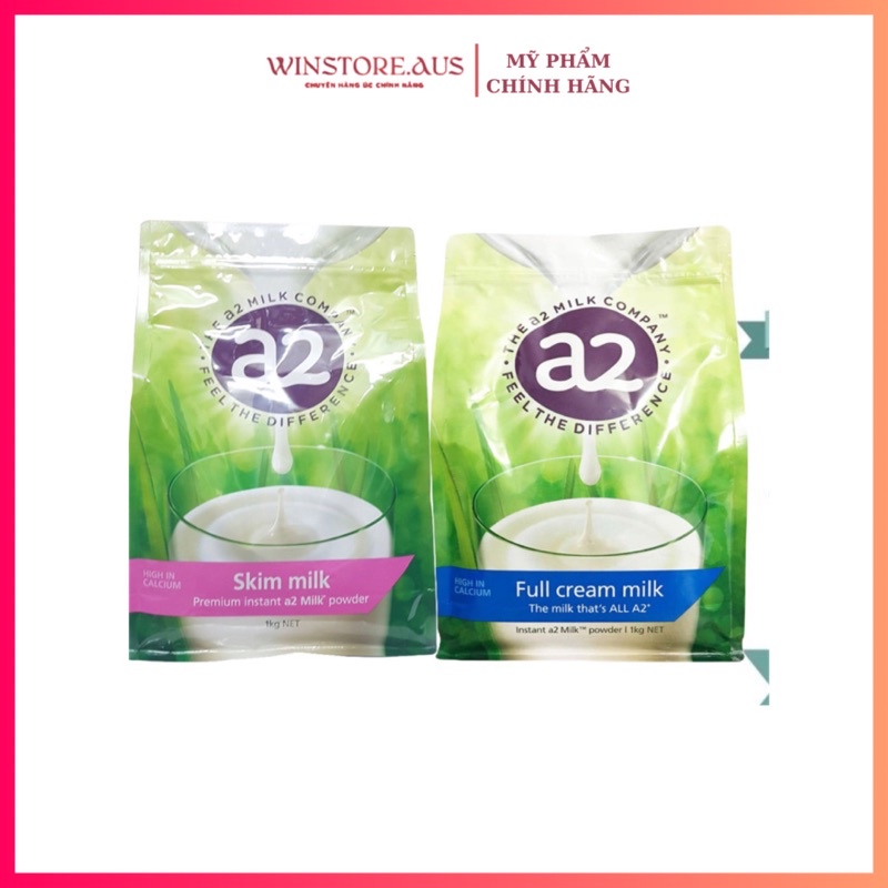 [AIR] Sữa tươi A2 Úc dạng bột nguyên kem cho người lớn và trẻ em trên 1 tuổi (túi 1kg)