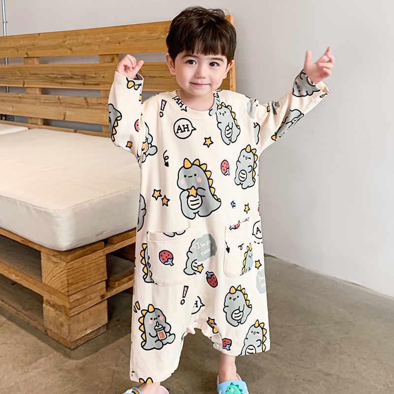 ✨Hàng Có Sẵn✨ Áo Liền Quần Mỏng Ba Lớp Điều Hòa Không Khí Chống Sặc Mùa Hè Phong Cách Mới Cho Trẻ Em