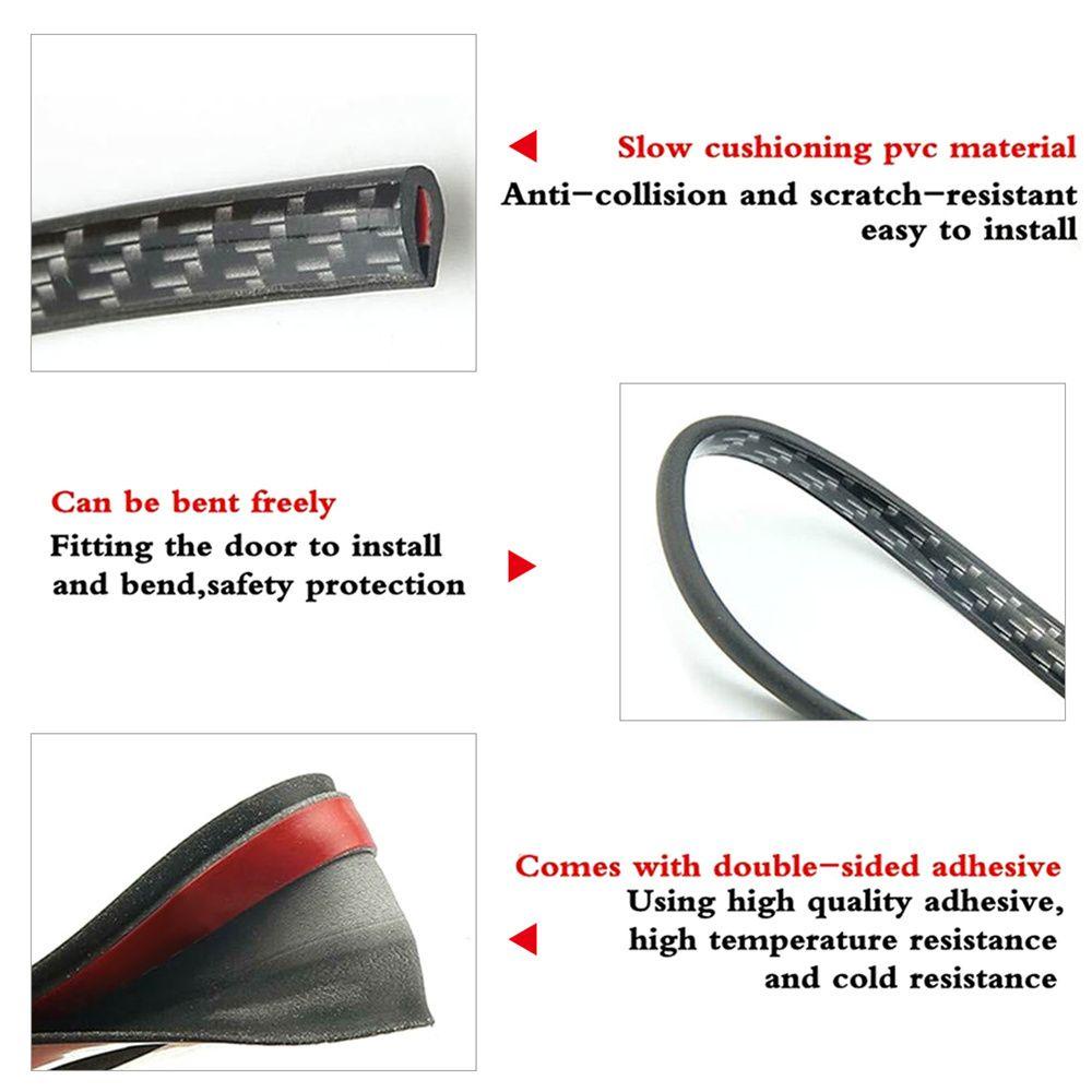 Cuộn Dây Dán Viền Cửa Xe Hơi Bằng Sợi Carbon 5M Chống Va Chạm Tiện Dụng