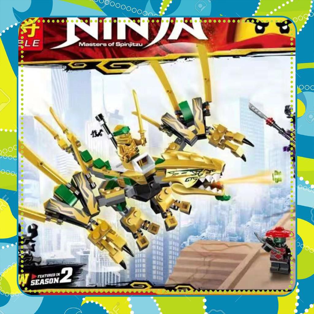 [Đồ Chơi Giá Rẻ] ( có sẵn) lắp ráp Lego Ninjago Movie Rồng Vàng NinjaGo Lele 31180