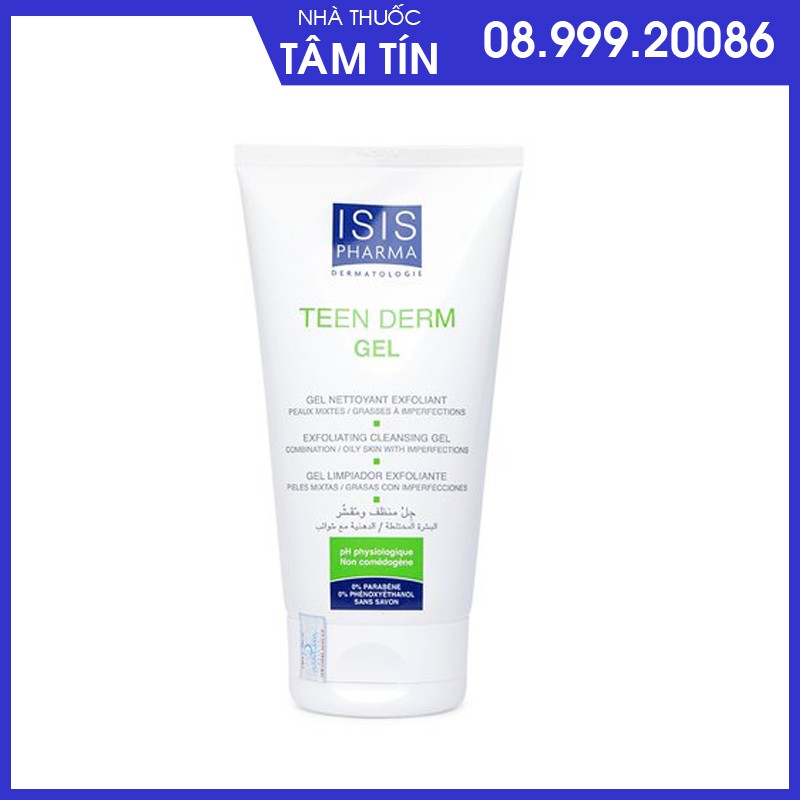 [CHÍNH HÃNG] TEEN DERM GEL - Gel rửa mặt giảm nhờn, ngừa mụn