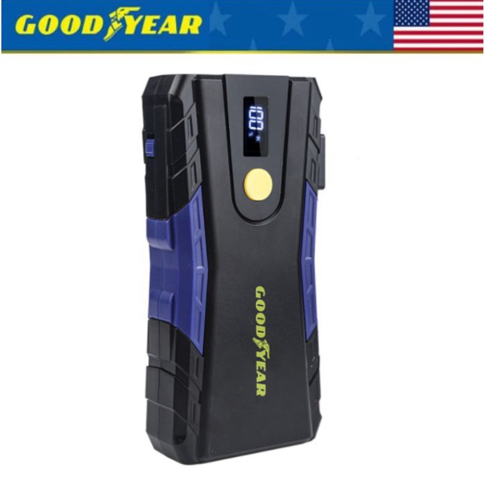 Sản Phẩm Bộ kích nổ ô tô 12000mAh, kiêm pin sạc dự phòng Goodyear GY-5229, dòng điện kích DC 12V/1000A(Max) (bảo hành 2