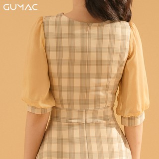 Đầm caro nơ chéo DA754 GUMAC