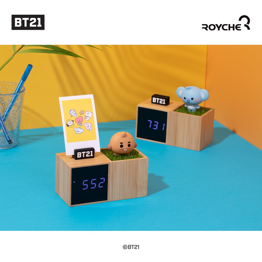 [BT21] Đồng hồ điện tử để bàn nhân vật BT21 LED DIGITAL DESK CLOCK dễ