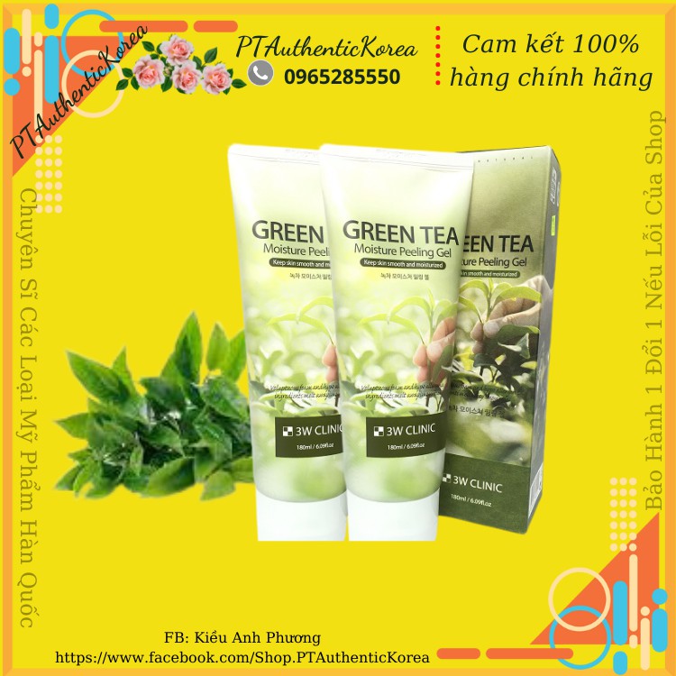 Tẩy da chết 3W CLINIC Green Tea 180g.