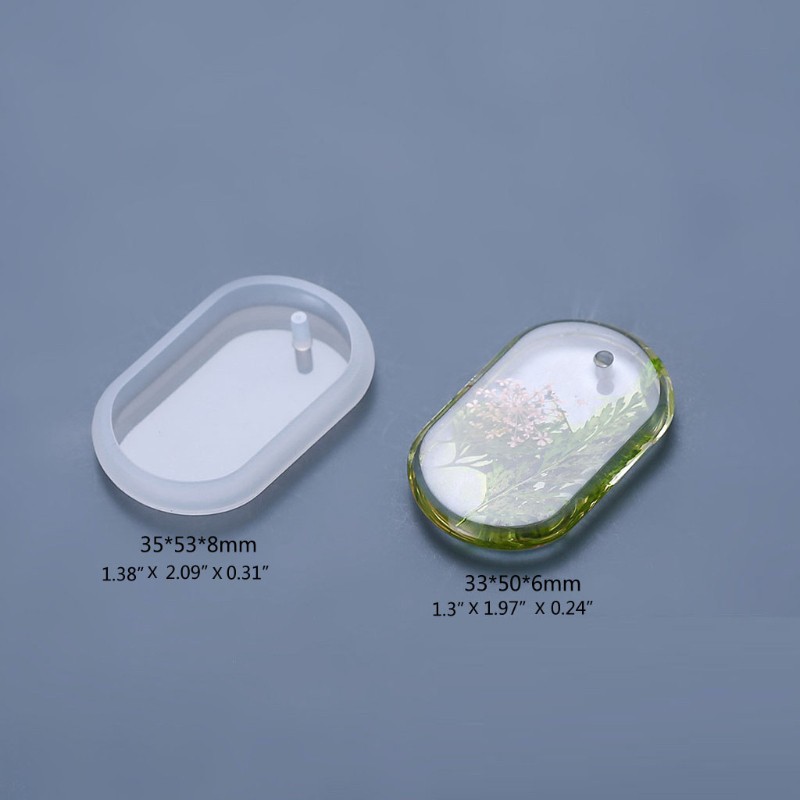 Bộ 6 khuôn silicon rời làm mặt dây chuyền resin bề mặt bóng loáng