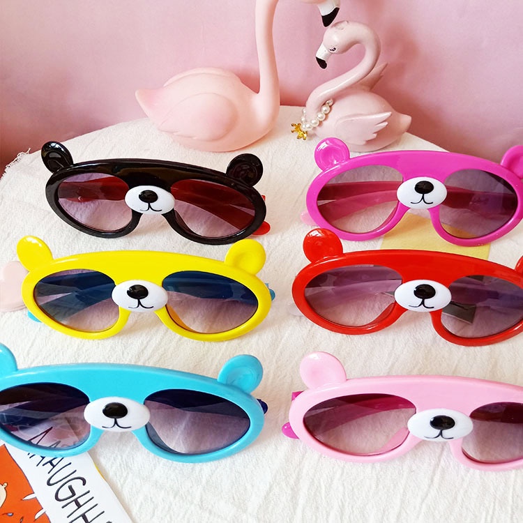 Kính Mát Chống Tia Cực Tím Hình Gấu Dễ Thương Cho Bé Trai Và Bé Gái