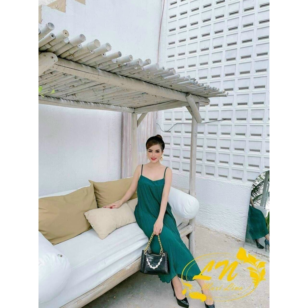 Đầm 2 Dây Dập Li- Đầm Suông Thiết Kế Sexy, Đơn Giản Nhưng Không Kém Phần Sang Chảnh Phù Hợp Cho Các Bạn Đi Dạo Phố