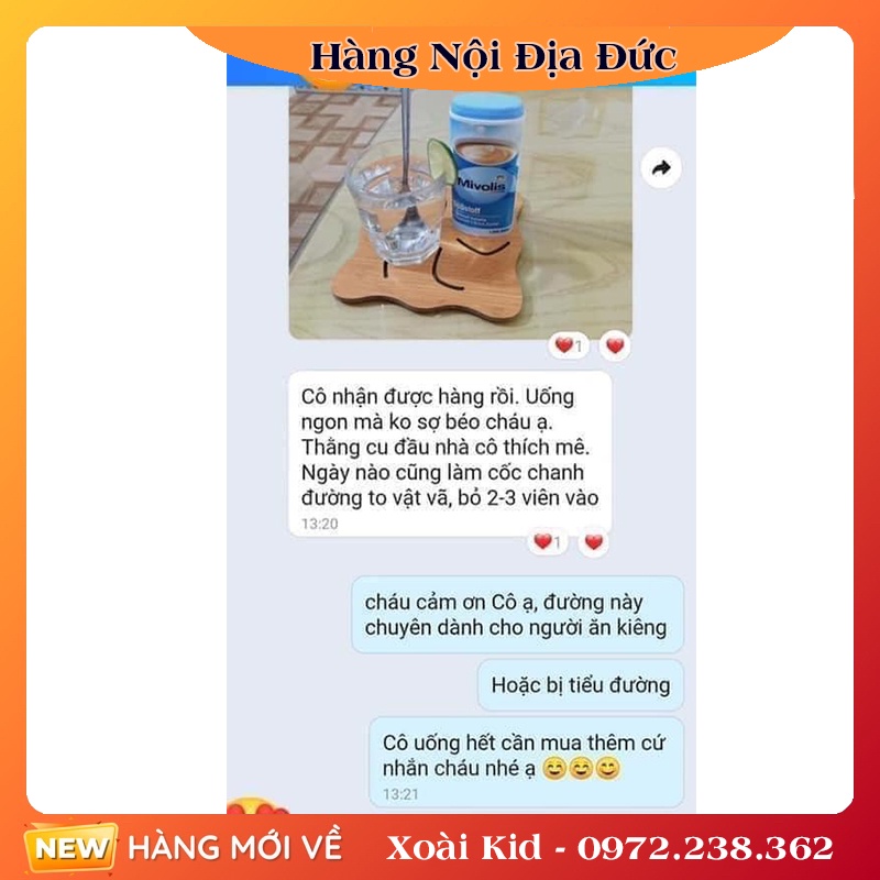 Đường ăn kiêng Mivolis Đức hộp 1200 viên cho người tiểu đường, giảm cân