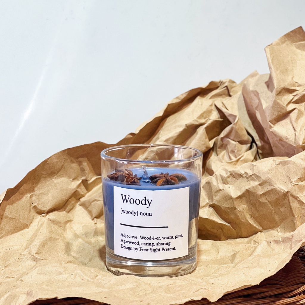 Nến thơm handmade Woody First Sight Candles tinh dầu cao cấp không khói hũ 170gr