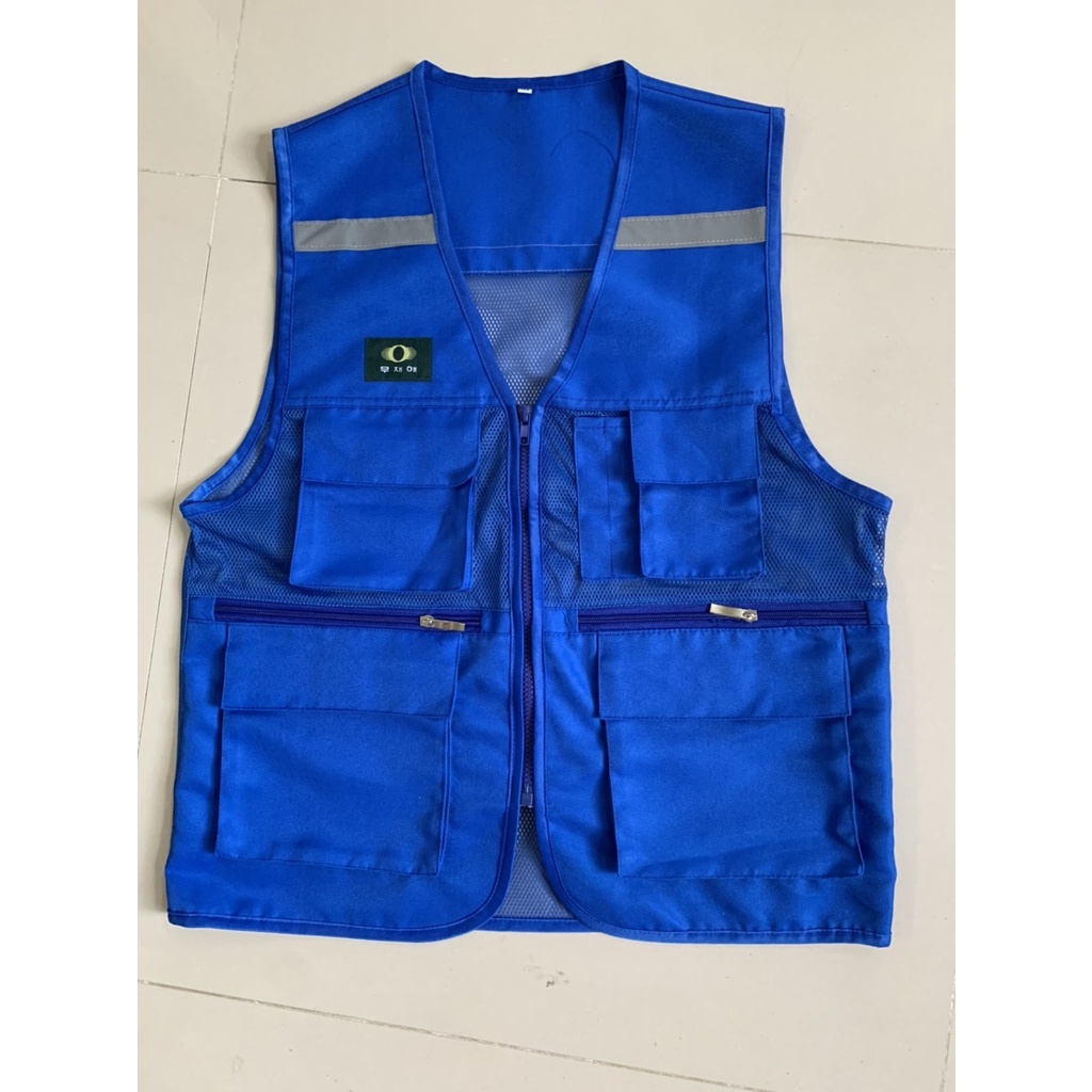 Áo gile kaki xuất Hàn, có phản quang