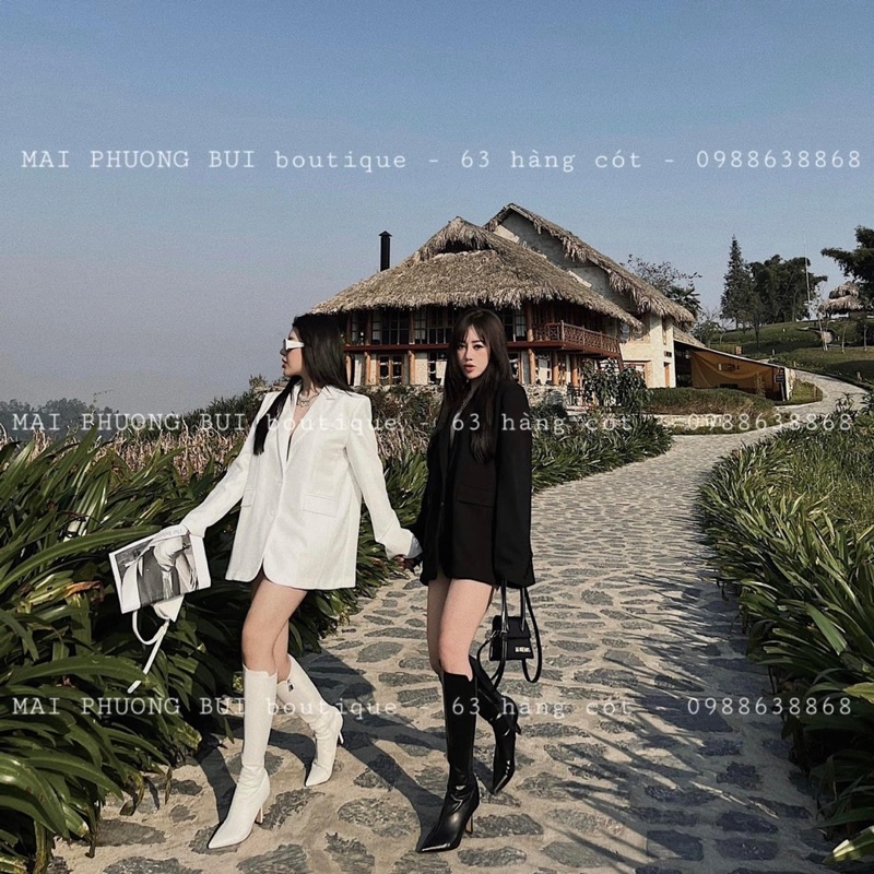 Áo khoác vest xuông dáng rộng