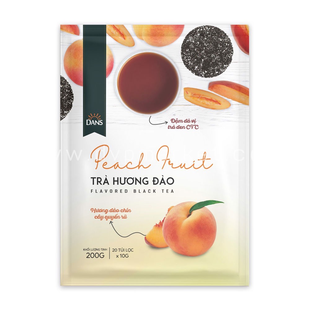Trà túi lọc Hương Đào, Hương Vải Dans 200g (20 túi x 10g)