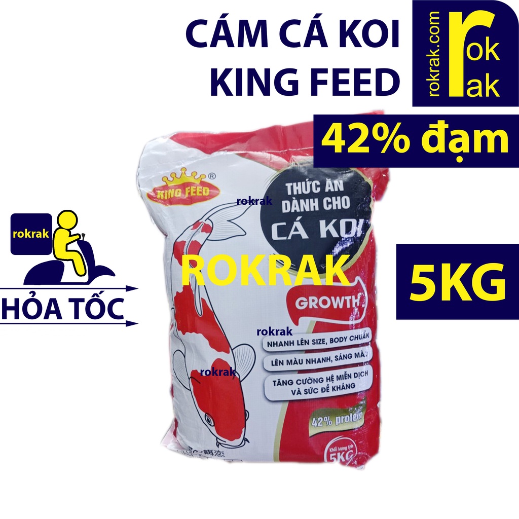cám cá koi king feed, thức ăn cá koi 42% đạm kingfeed GROW (nhiều size)