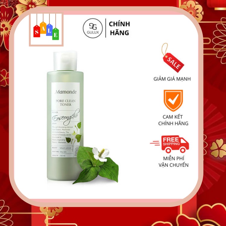 Nước hoa hồng diếp cá Mamonde Pore Clean Toner se khít lỗ chân lông 250ml