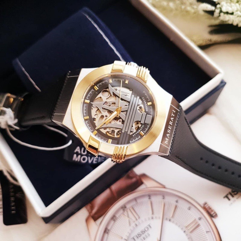 Đồng Hồ Nam Maserati Potenza R8821108037 Dây Da , Máy Automatic , Size Mặt 42mm fullbox