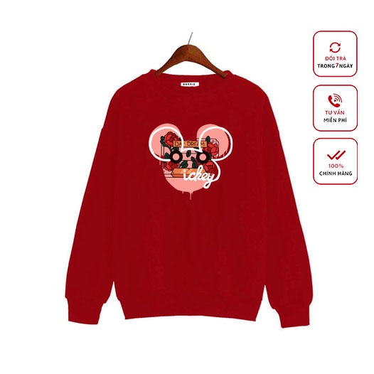 [Mã DORRT8250 giảm 250k] Áo phông thu đông MICKEY DREAM chất liệu da cá mềm mịn không xù lông thiết kế bởi DORRIS N