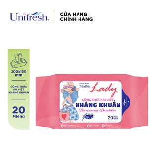 Khăn giấy UNIFRESH LADY WTP 20PCS 20x60 NP
