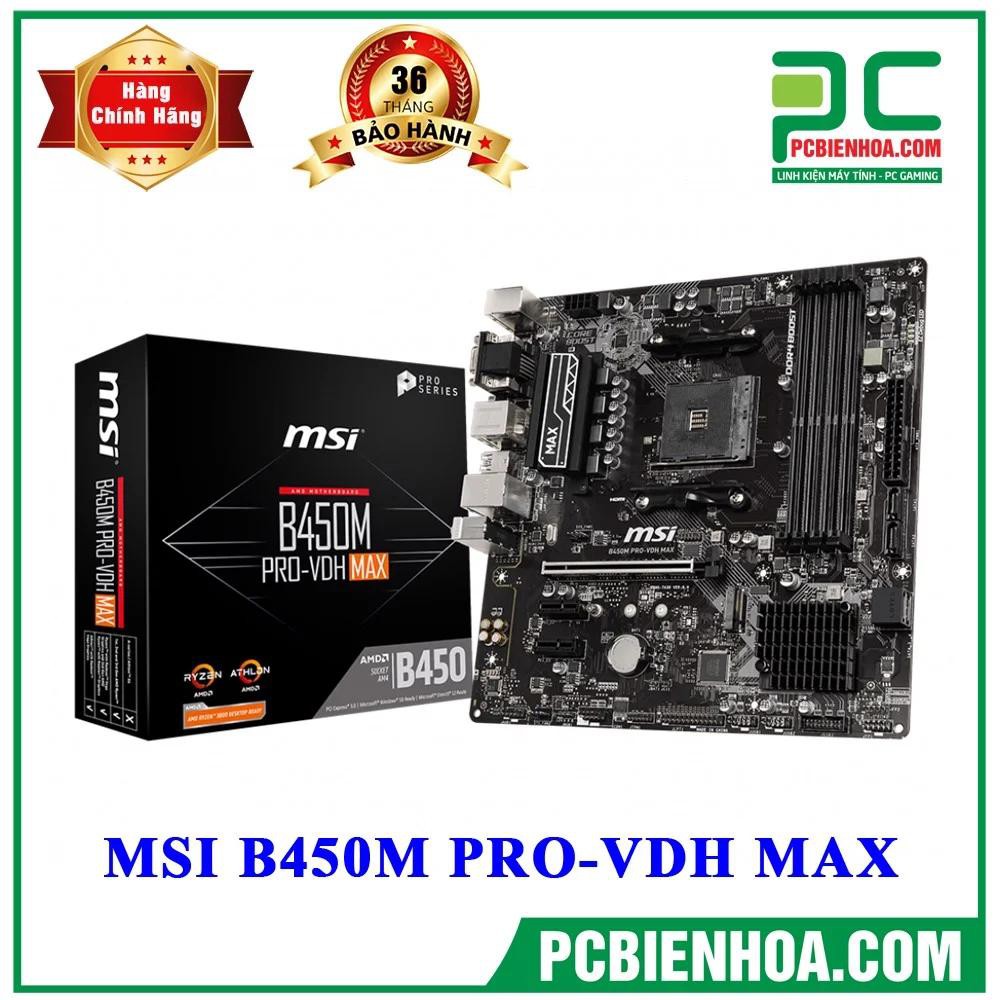 [Mã 1911ELSALE hoàn 7% xu đơn 300K] MAINBOARD MSI B450M PRO-VDH MAX | WebRaoVat - webraovat.net.vn