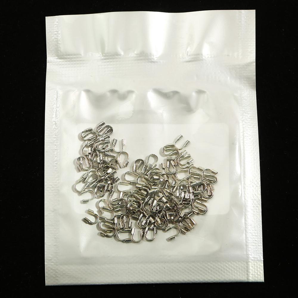 100 Vòng kẹp chữ U bảo vệ dây dùng làm trang sức