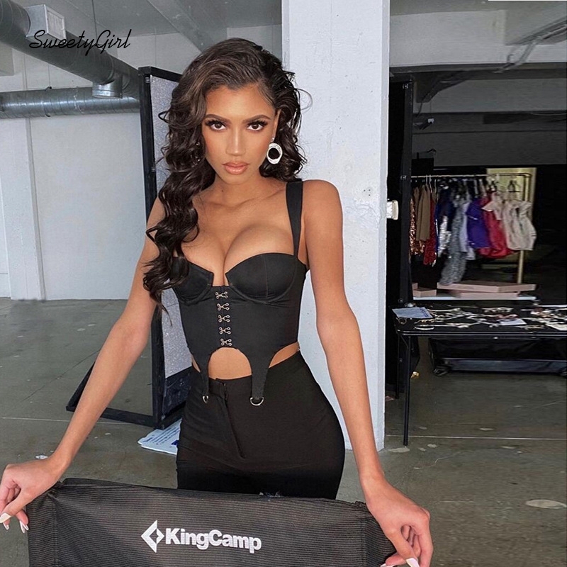 Áo croptop màu trơn thiết kế hở lưng gợi cảm