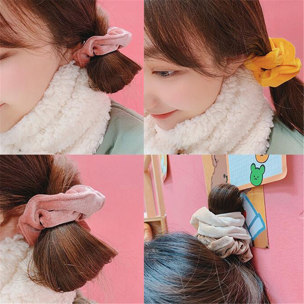 Fashion Women Gilr Korean Hair Rope Silk Hairbands  Ponytail Headpieces Hair Accessories