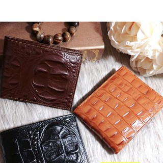 Ví da bò vân cá sấu. Bóp da nam da bò thật.