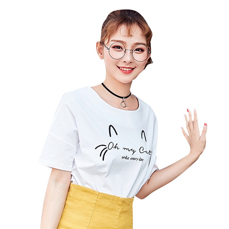 Áo thun nữ mèo oh my cat cute AT49 | BigBuy360 - bigbuy360.vn
