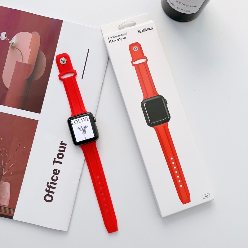 Dây Silicone Thay Thế 44mm 45mm 42mm 38mm 41mm Dành Cho iWatch Series 7 3 5 6 se