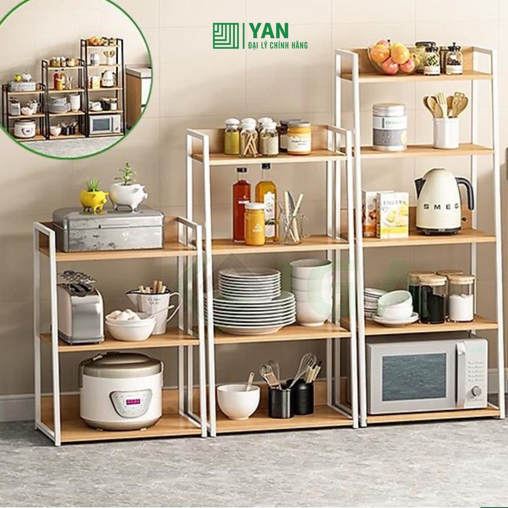 Kệ nhà bếp để lò vi sóng sắp xếp hộp đồ gọn gàng - gm06