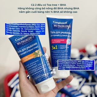 200ML Sữa rửa mặt NO PROBLEM Compliment chứa Salicylic Acid, Tea Tree