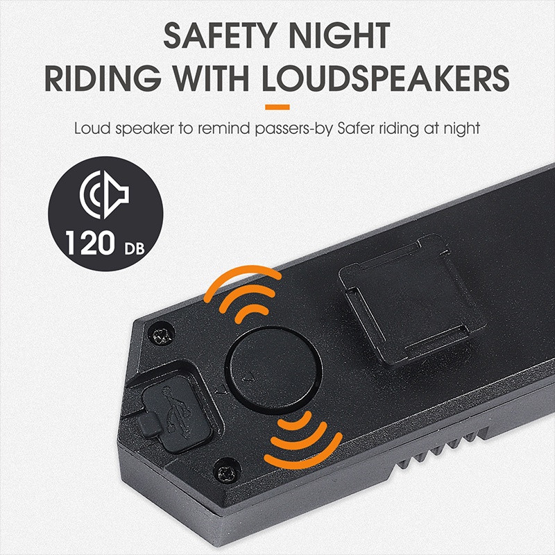 Đèn xi nhan West Biking gắn đuôi xe đạp sạc USB tiện dụng