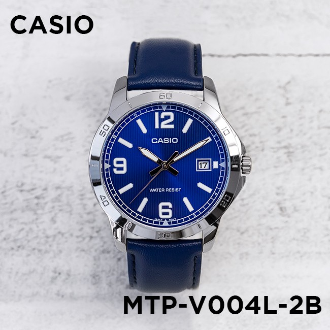 Đồng hồ nam dây da Casio Standard chính hãng Anh Khuê MTP-V004L-2BUDF