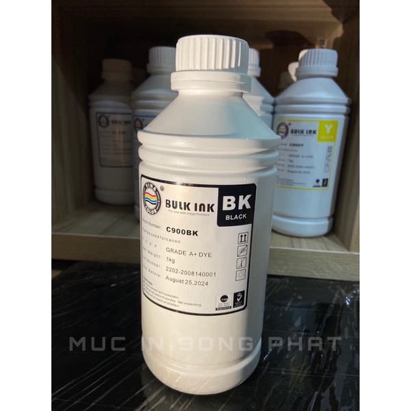 Mực nạp, mực bơm máy in phun CA/HP  Bulk ink loại 1 lít