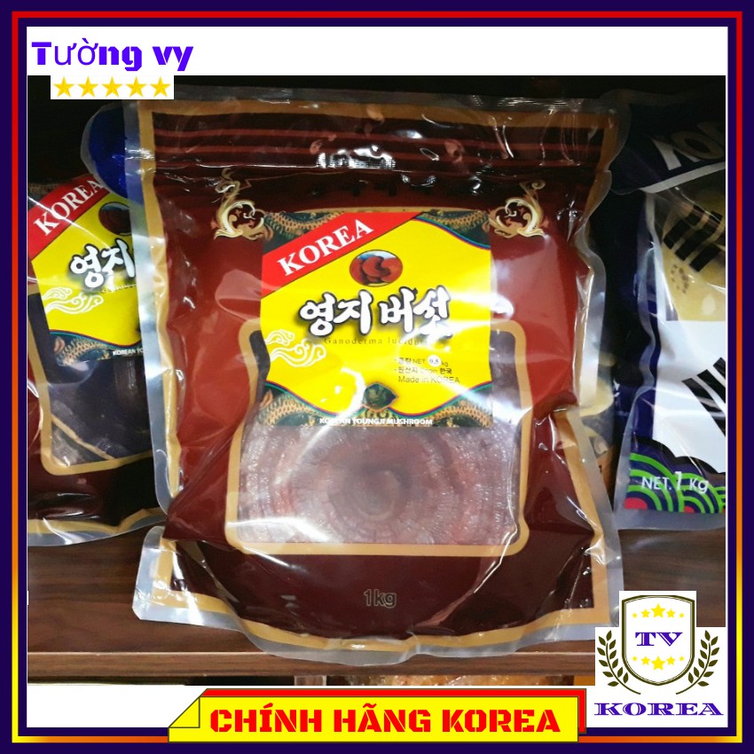 Nấm linh chi hàn quốc túi nâu chính hãng 1kg, tuongvykorea