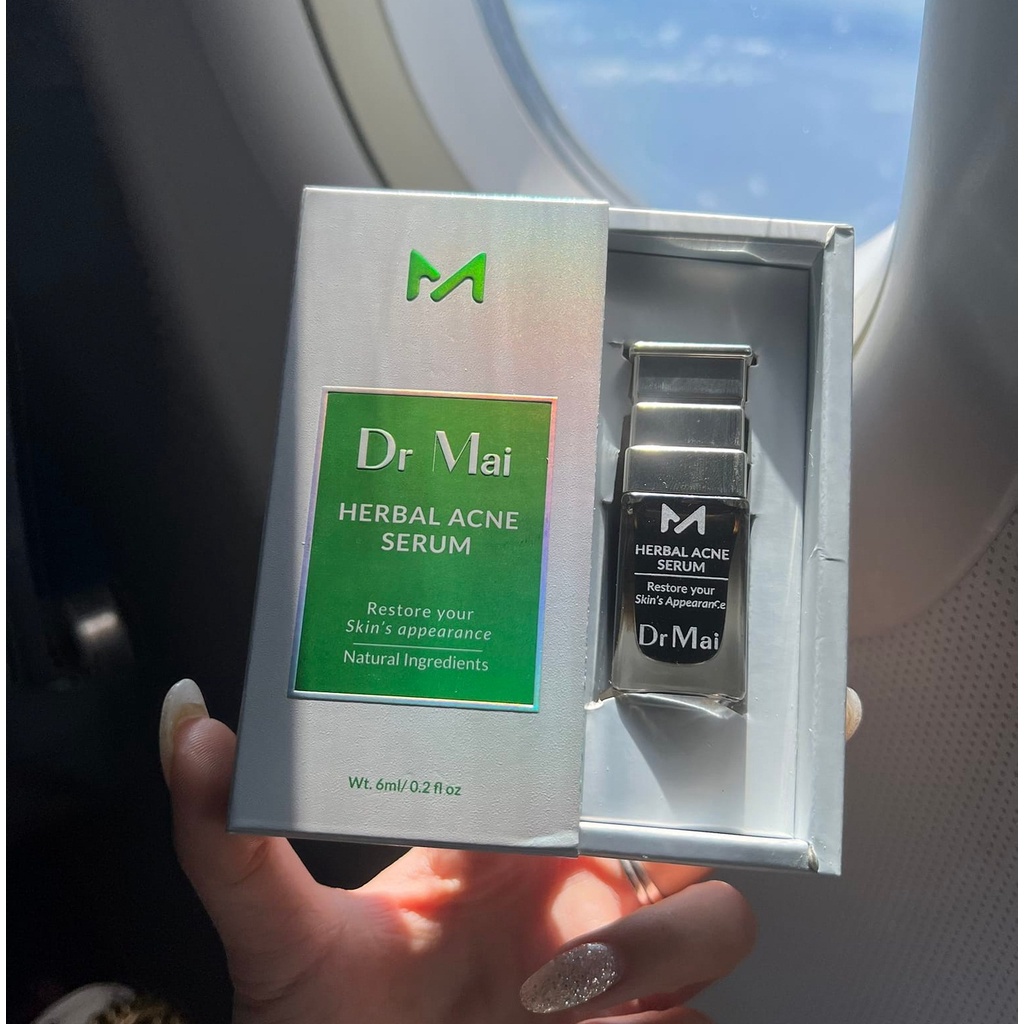 Serum dr mai herbal 6ml sạch mụn hết thâm dành cho mụn viêm nặng, mụn mủ, se khít lỗ chân lông thiên nhiên thảo mộc