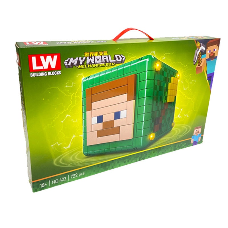 Đồ Chơi Lắp Ráp Xếp Hình Mô Hình Hộp Thế Giới Minecraft BOX Model.LW423 với 722 chi tiết