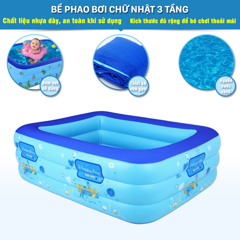 Bể bơi, phao bơi hình chữ nhật đủ size
