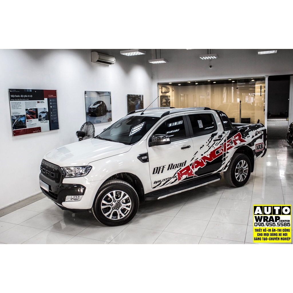 Tem họa tiết xe Ranger Offroad ARB - Tem họa tiết ô tô Ford, tem dán sườn xe thể thao
