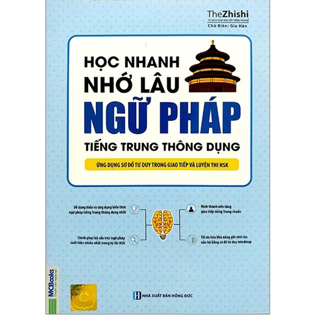 Sách - Học nhanh nhớ lâu ngữ pháp tiếng Trung thông dụng-Ứng dụng sơ đồ tư duy trong giao tiếp và luyện thi HSK